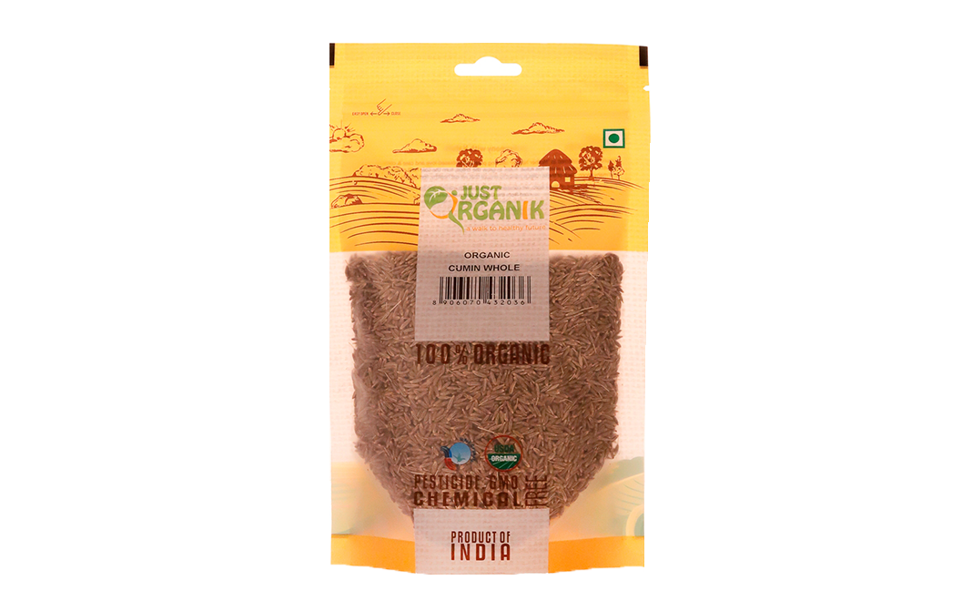 Just Organik Organic Cumin Whole   Pack  100 grams